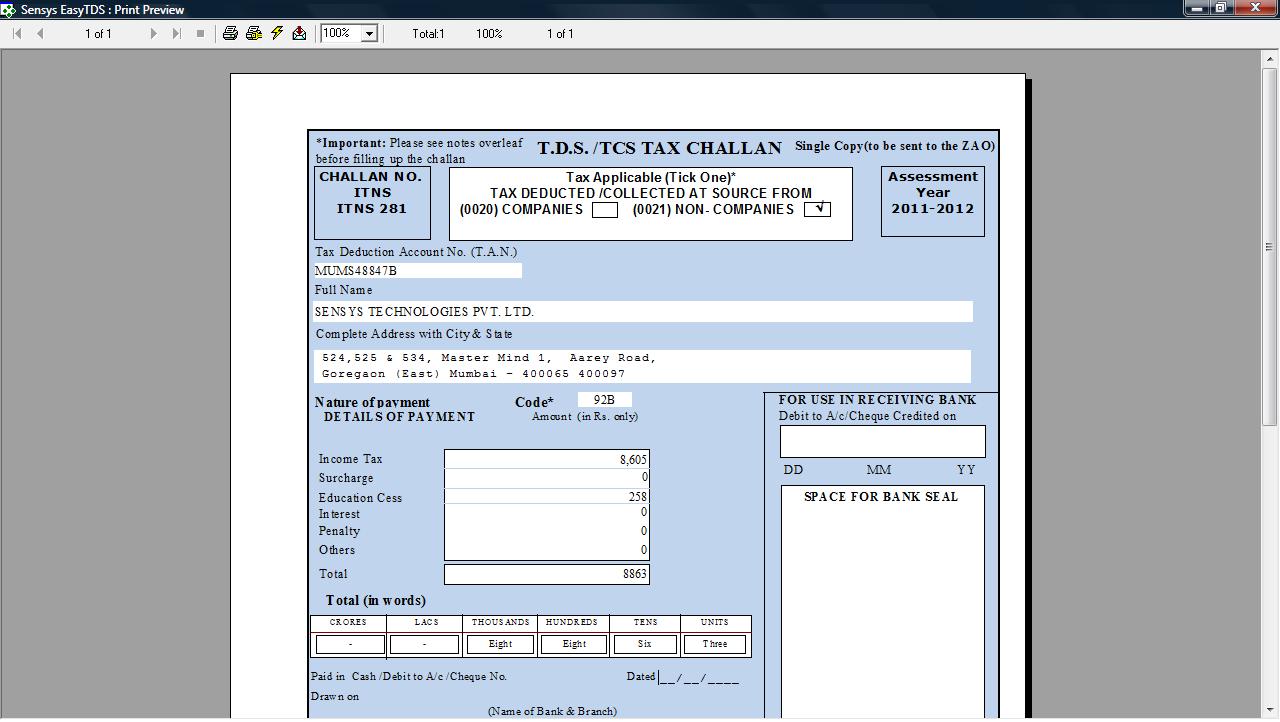 challan